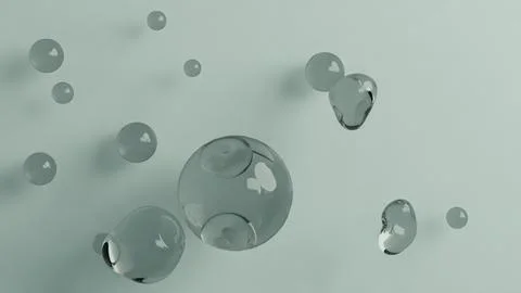 Floating Transparent Spheres Bubble Stock Illustration