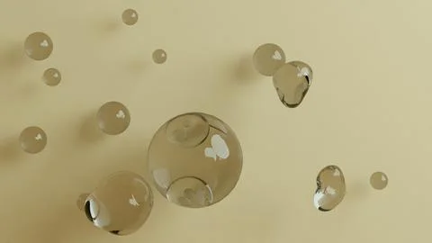 Floating Transparent Spheres Bubble Stock Illustration