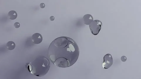 Floating Transparent Spheres Bubble Stock Illustration