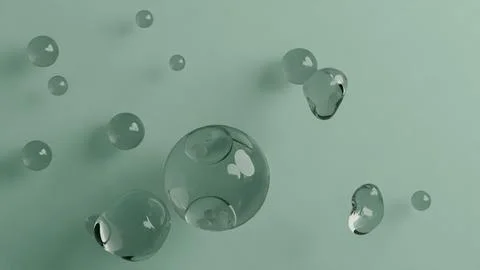 Floating Transparent Spheres Bubble Stock Illustration
