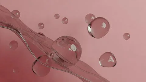 Floating Transparent Spheres Bubble Stock Illustration