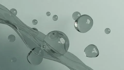 Floating Transparent Spheres Bubble Stock Illustration