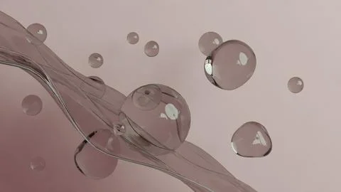 Floating Transparent Spheres Bubble Stock Illustration