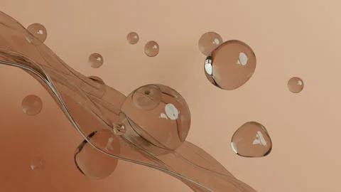 Floating Transparent Spheres Bubble Stock Illustration
