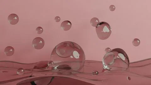 Floating Transparent Spheres Bubble Stock Illustration