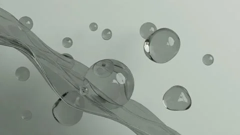 Floating Transparent Spheres Bubble Stock Illustration