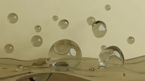 Floating Transparent Spheres Bubble Stock Illustration