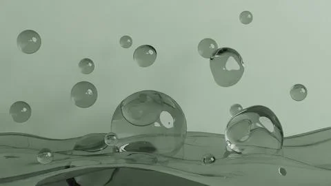 Floating Transparent Spheres Bubble Stock Illustration