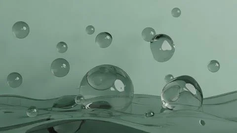 Floating Transparent Spheres Bubble Stock Illustration