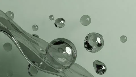 Floating Transparent Spheres Bubble Illustrazione stock