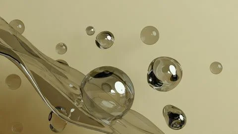Floating Transparent Spheres Bubble Stock Illustration