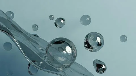 Floating Transparent Spheres Bubble Stock Illustration