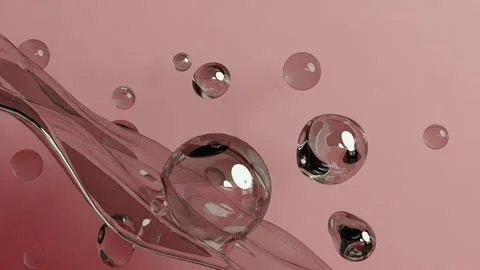 Floating Transparent Spheres Bubble Stock Illustration