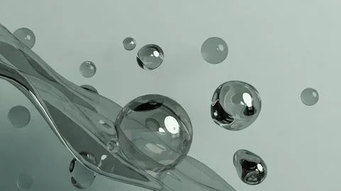 Floating Transparent Spheres Bubble Stock Illustration