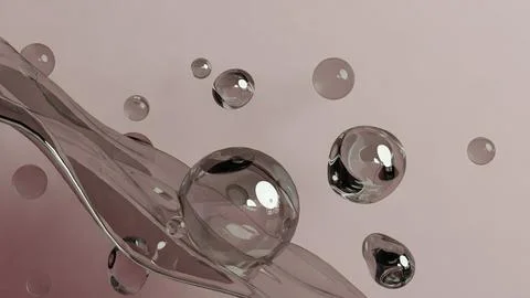 Floating Transparent Spheres Bubble Illustrazione stock