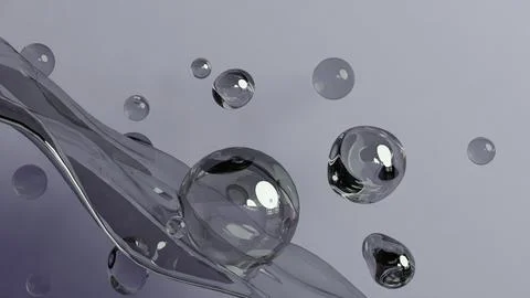 Floating Transparent Spheres Bubble Stock Illustration