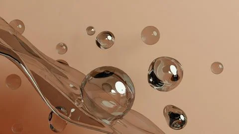 Floating Transparent Spheres Bubble Stock Illustration