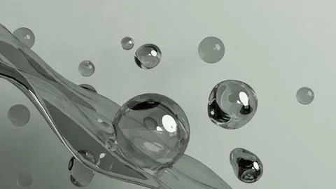 Floating Transparent Spheres Bubble Stock Illustration