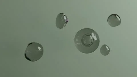 Floating Transparent Spheres Bubble Stock Illustration