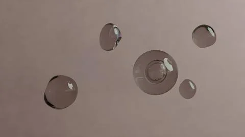 Floating Transparent Spheres Bubble Stock Illustration