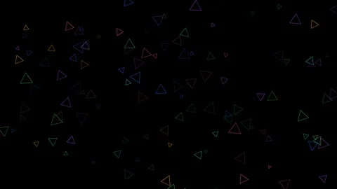 Floating triangles on black background overlay 4K Vídeos de archivo 336513999