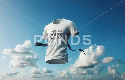 Floating Tshirt Mockup PSD Template