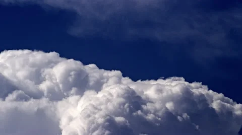 Floating turbulent cumulus clouds HD Video stock 36644855