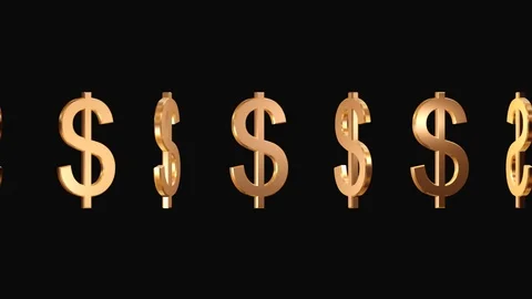 Floating US dollar signs 動画素材 92525117