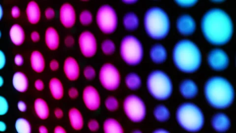 Floating Vibrant Neon Rainbow Dots Media Stock Footage 304912638