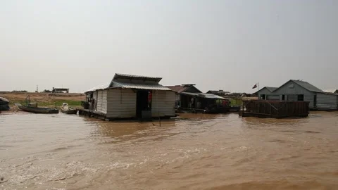 Floating village Stock Footage 248938471