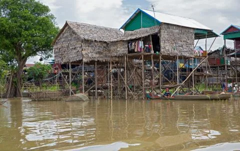 Floating village Foto stock