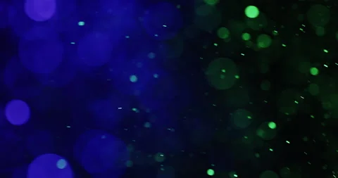 Floating Violet And Green Light Orbs On Dark Background Video stock 279231741