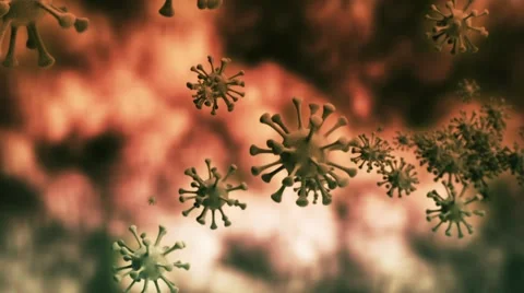 Floating virus cells Stock Footage 41141223