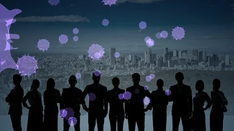Floating virus. Medical technology. 3D rendering. Stock Footage 127043703