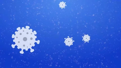 Floating Virus Particles on Blue Background Stock Footage 317143961