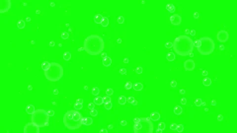 Floating Water Bubbles Green Screen Overlay Motion Graphic Animation  Stock-Footage 346052608
