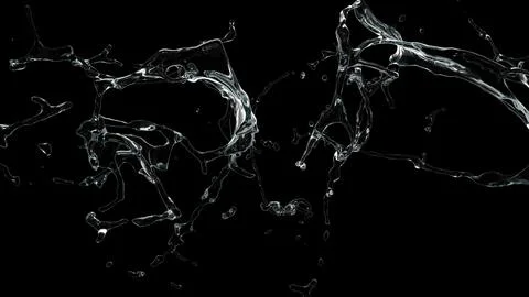 Floating water drops splash background  Stock Photos