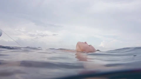 Floating On Water Surface Stock Footage 48906752