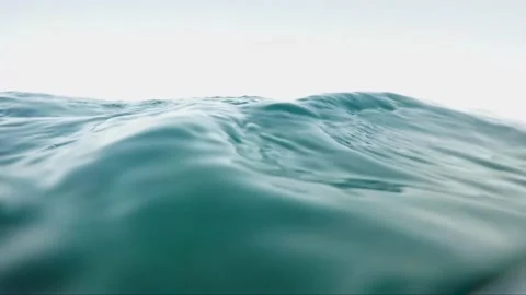 Floating on the waterline, and then submerging Stock Footage 159153391