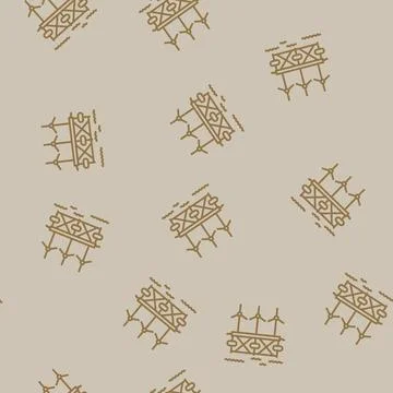 Floating wave platform line seamless pattern Stockillustratie