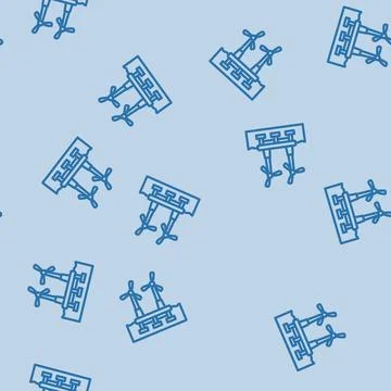 Floating wave platform line vector seamless pattern 스톡 일러스트