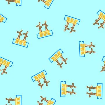 Floating wave platform vector seamless pattern Illustrazione stock