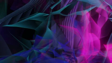 Floating wavy polygonal crystals backround Stock Footage 65425523