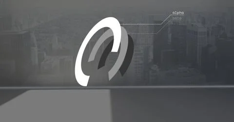 Floating white and gray 3D ring above minimalist tabletop in display space, Stock Photos