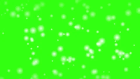 Floating white bokeh lights isolated on a green screen background Vidéo 345975678