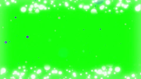 Floating white bokeh particles on green screen. Abstract light overlay for Video stock 340943524
