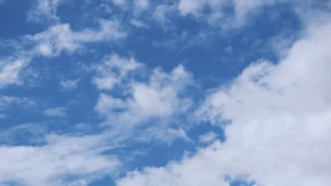 Floating white clouds in the blue sky. beautiful nature background Stock Footage 111474936