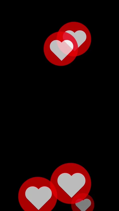 Floating white heart in red circle. Vertical video like button motion. Like.. Stock Footage 341613927