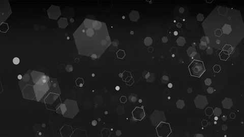 Floating white Hexagonal black background  geometric zoom out Stock Footage 320558978