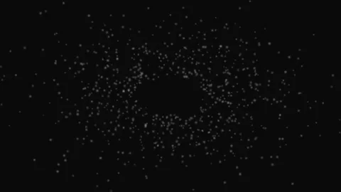 Floating White Orb Particles Dark Loop Background Relaxing Motion Stock Footage 332710901